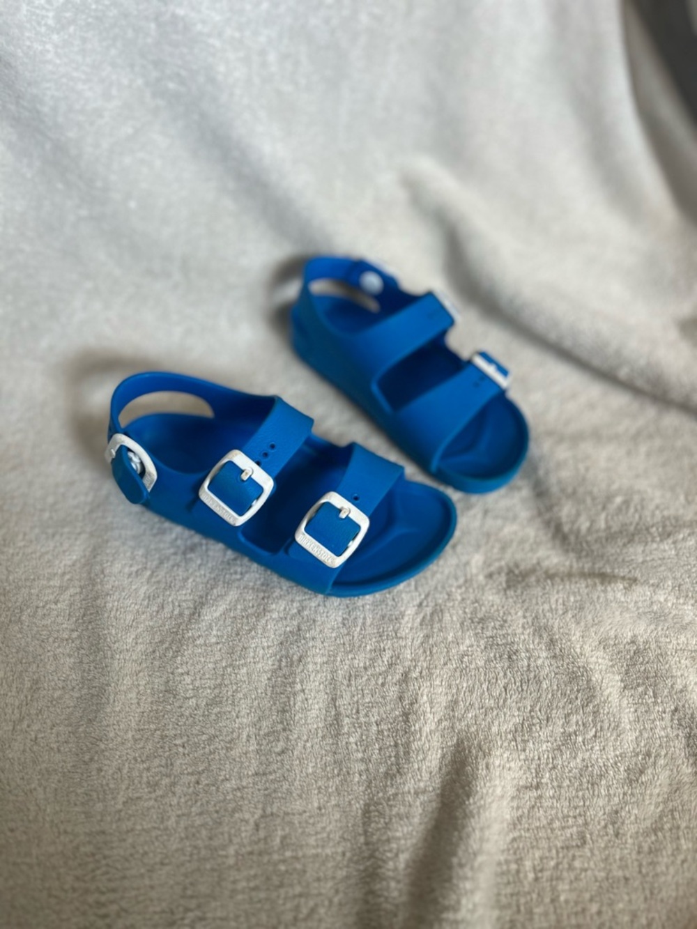 Birkenstock Kids Royal Blue Triple-Buckle Sandals
